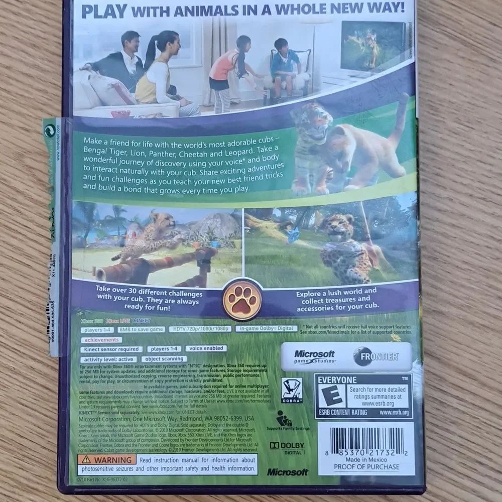 XBOX 360 Kinect Kinectimals video game - Picture 2 of 3